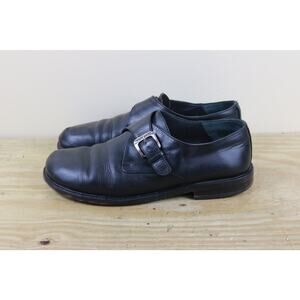 Birkenstock Footprints 43 Black Leather Monk Strap Loafers Germany